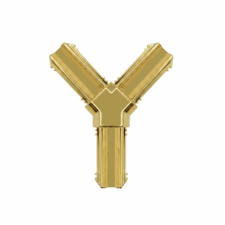 Dorman® Y Shape Connector (Golden) for 16×7 Georgian Bar System – CR3716GL