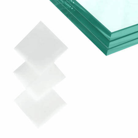 فيلم PVB إنشائي عالي الصلابة UltraStiff من Decent® للزجاج المصفح (شفاف) – 0.76 × 1500 مم × 200 م