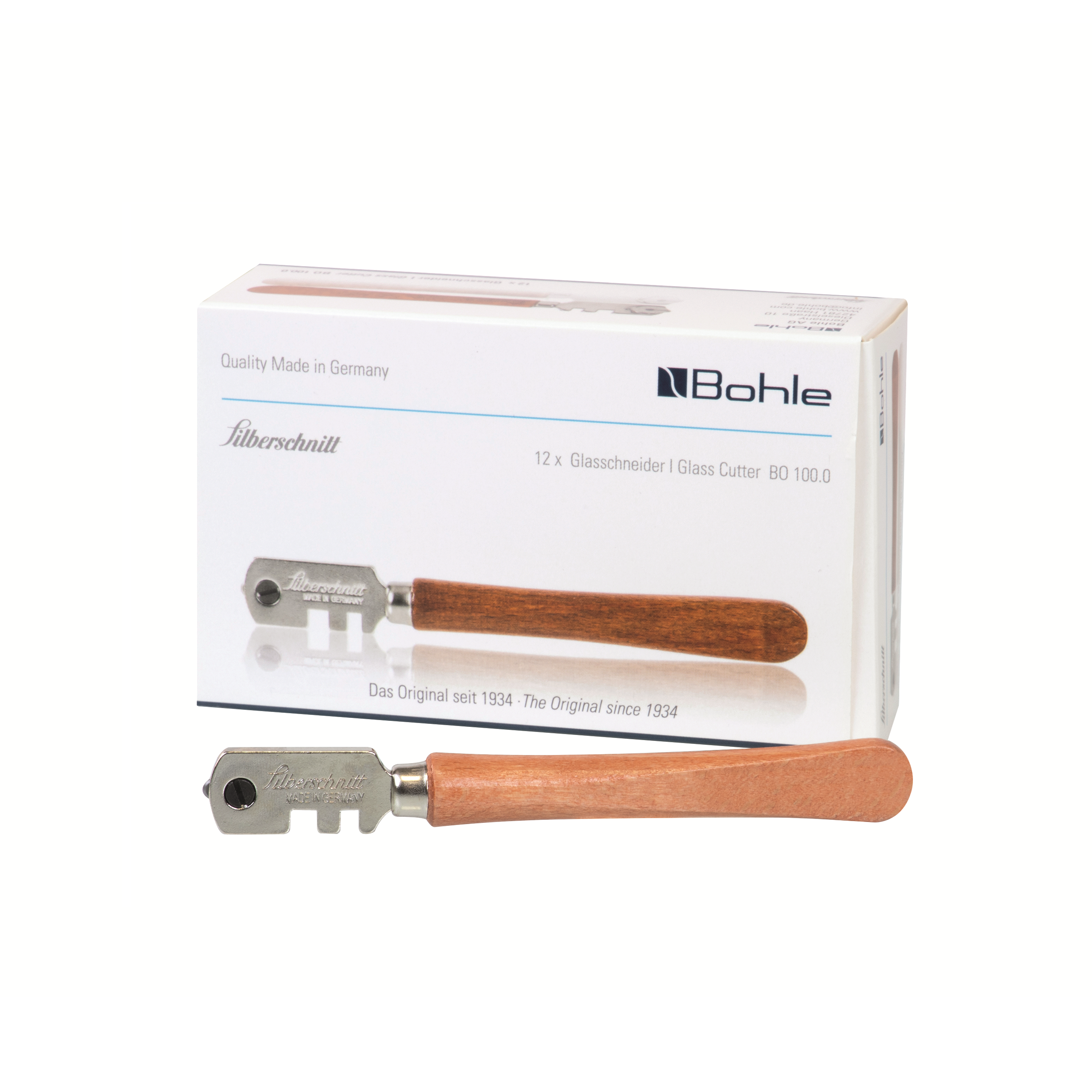 Bohle Silberschnitt® BO 100.0 Hand Glass Cutter with Wooden Handle